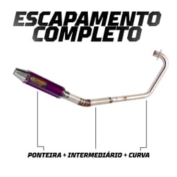 Escapamento GRS Torpedo Curva Padrão 38mm 36mm x 250mm - Thumb 1